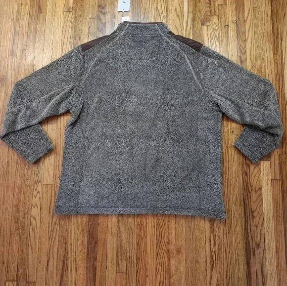 Tommy Bahama Mens Fleece 1/4 Zip Size XXL Cascade Cozy Espresso NEW - Picture 4 of 9